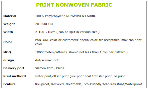 details of pp non woven 