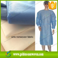 Tissu non tissé médical sss pour la fabrication d'un manteau chirurgical faite par Quanzhou Golden Nonwoven Co., ltd